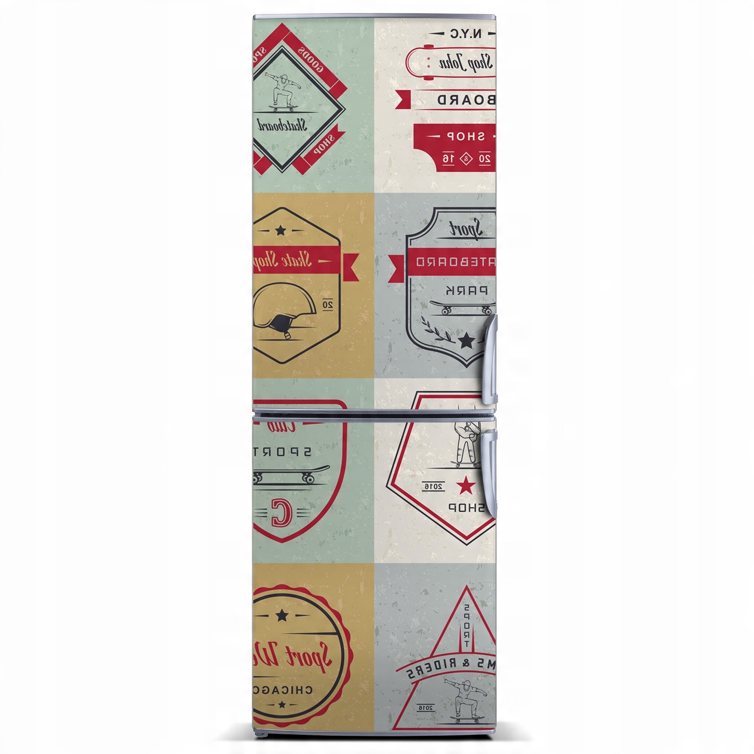 

Naklejka na lodówkę Deskorolka znaki 60x180
