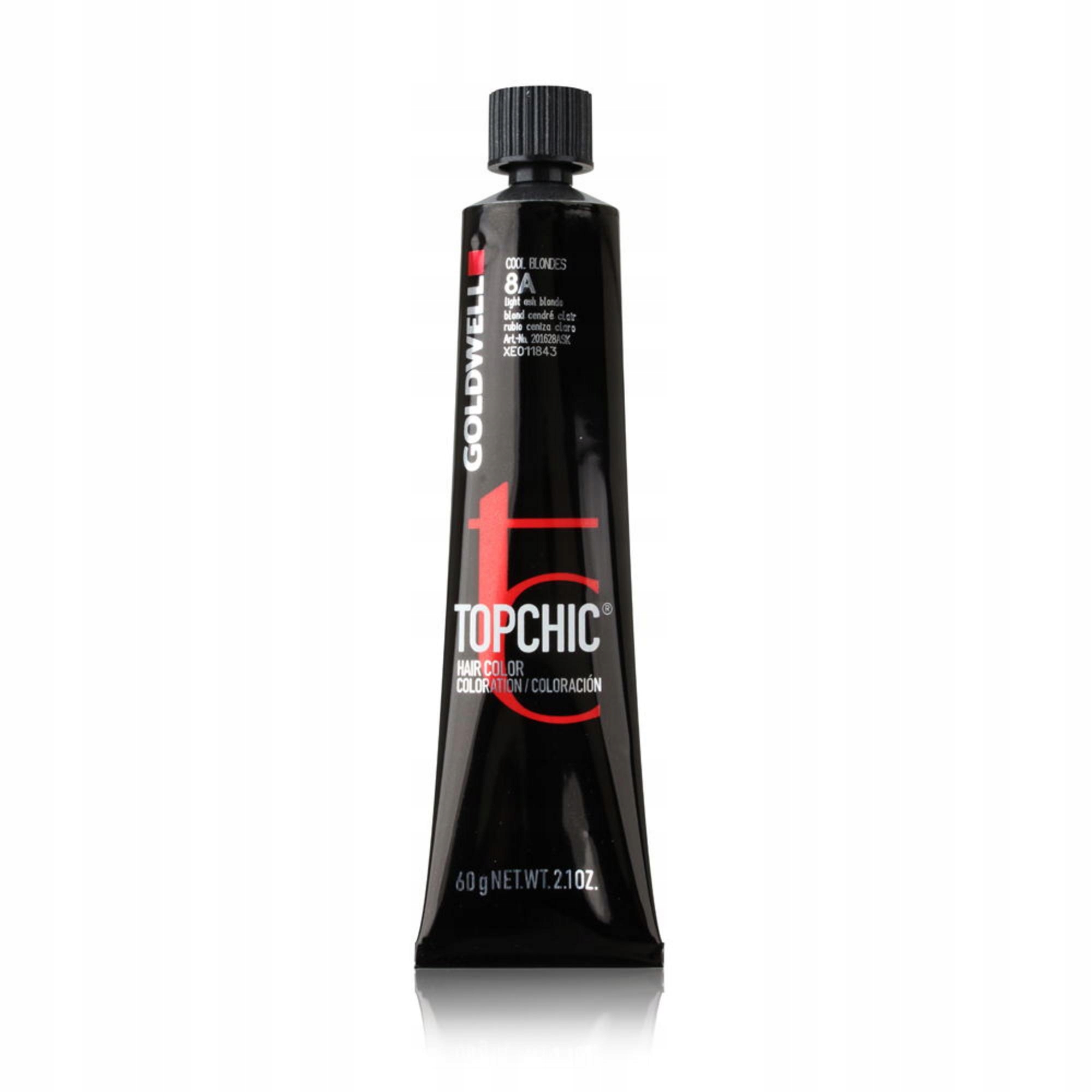 Goldwell, TopChic, Trvalá barva na vlasy, 8A Světlá popelavá blond, 60 ml