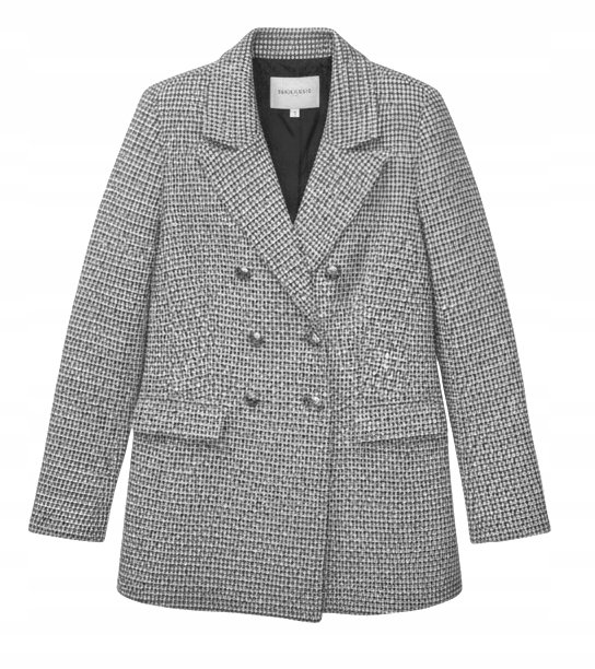 Sako Dámské Sako Pepitka Na Podšívce Elegantní vel. 38