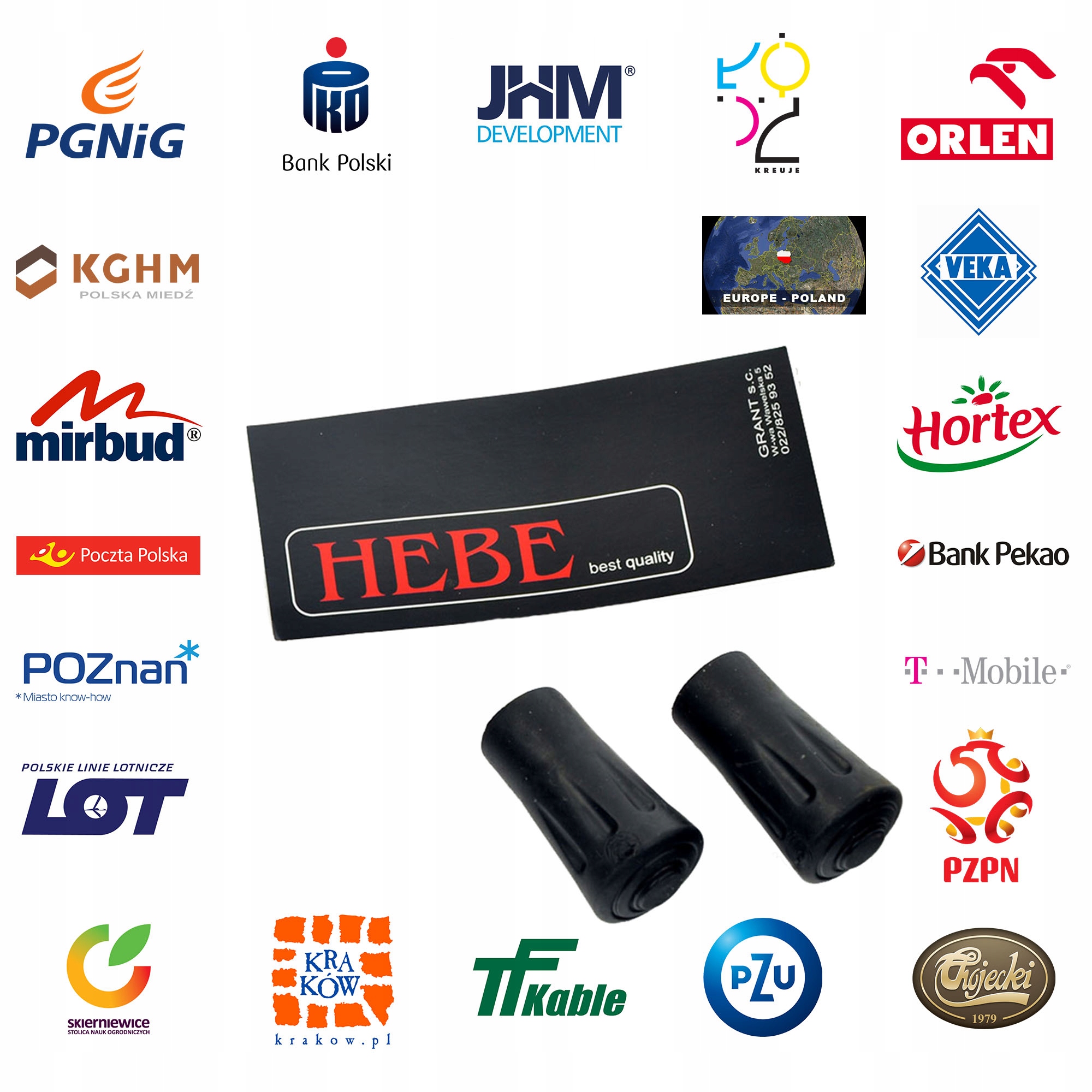 KOŃCÓWKI DO KIJÓW TREKINGOWYCH HEBE OKRĄGŁE Kod producenta B09/HEBE