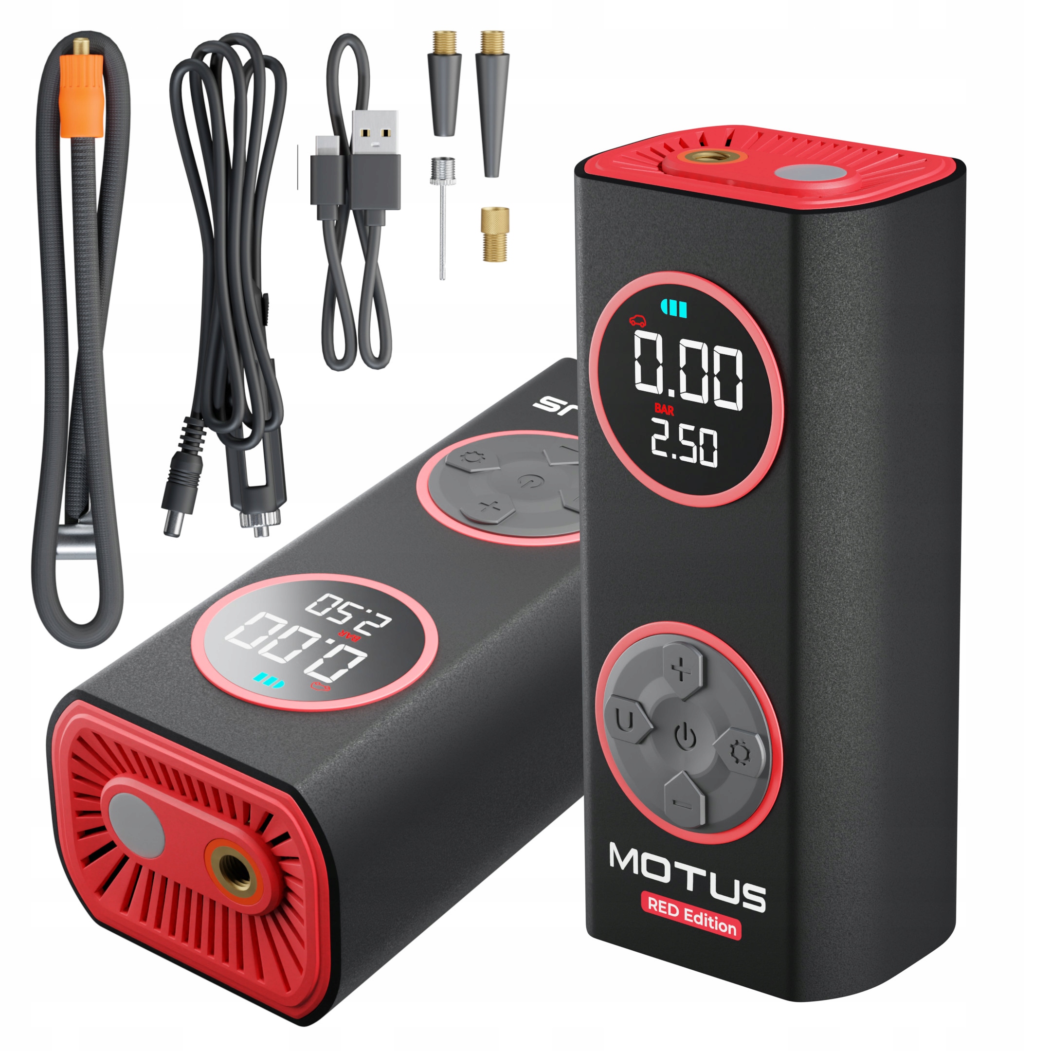 Elektrická pumpa Kompresor do auta kompresor Motus Apr Red +12V