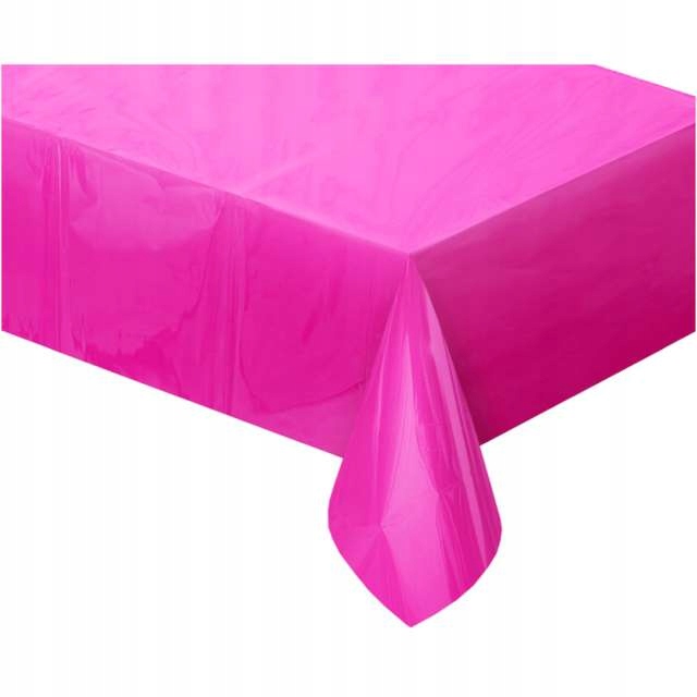 OBRUS foliowy urodziny MAGENTA METALIK dekoracja