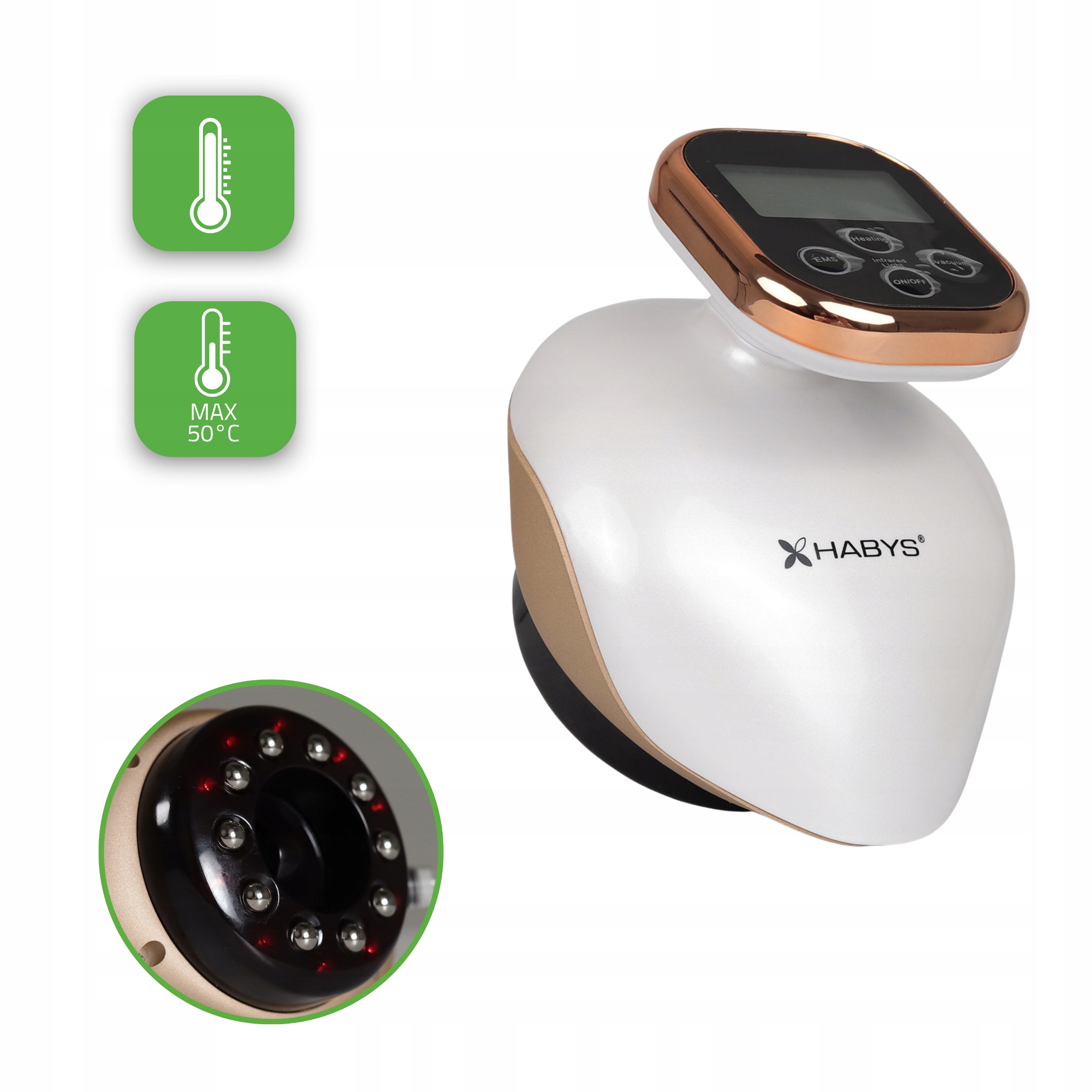 ЕЛЕКТРИЧНИЙ КИТАЙСЬКИЙ БАНОЧНИЙ МАСАЖ МАГНІТОТЕРАПІЯ EMS НАГРІВ HABYS Модель Habys