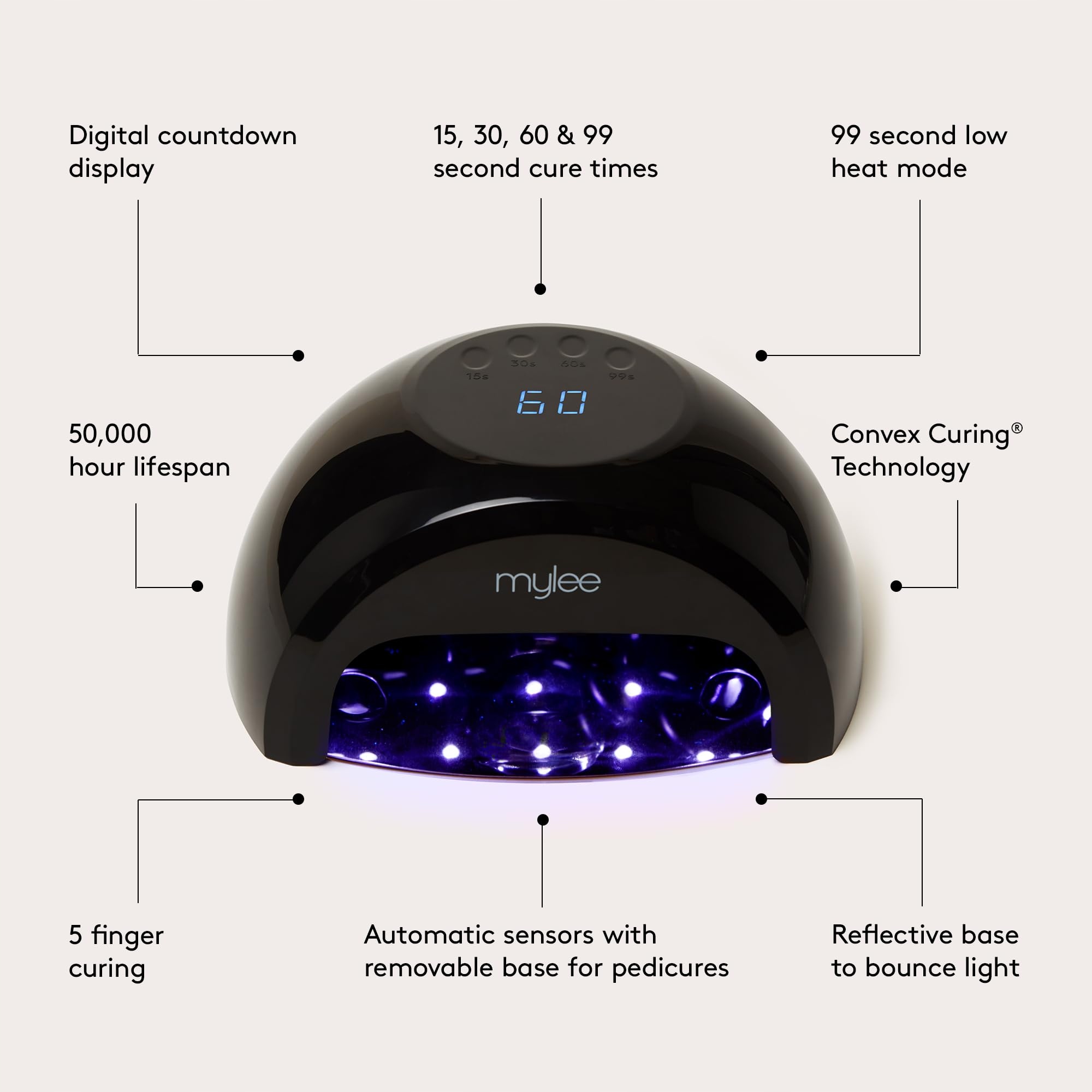 MYLEE Zestaw Do Paznokci Z Lampą LED Baza Top 4 Lakiery Żelowe Remover — miniatura 5