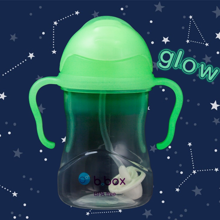 

Bidon ze słomką 240ml, Glow in the dark, b.box