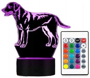 

Lampa 3D Led Pies Labrador Dog Beagle Pilot