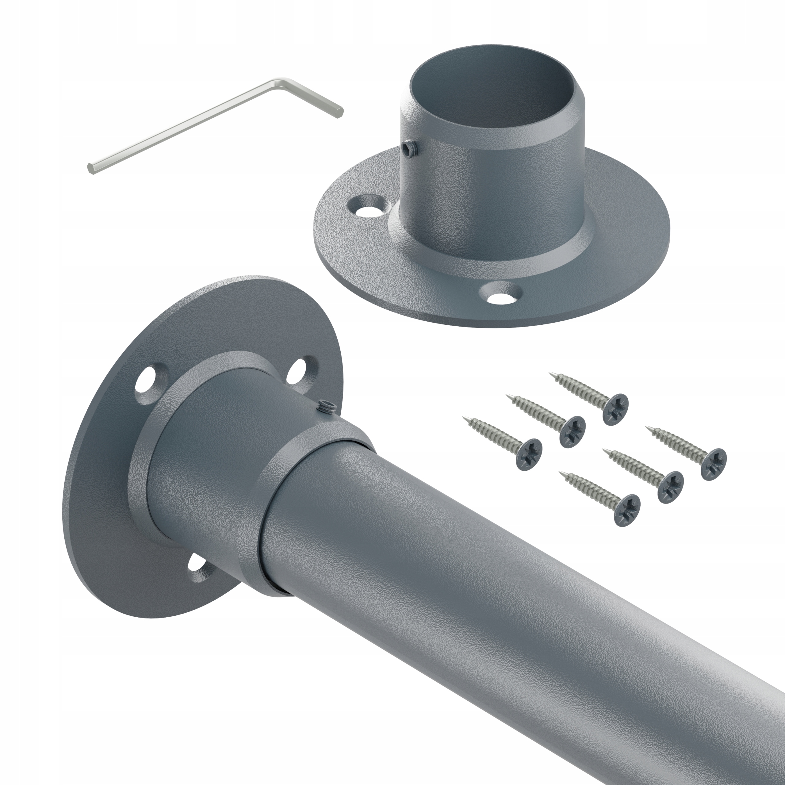 Tyč na šatní skříň silná 32 mm Antracit 200 cm Strong III