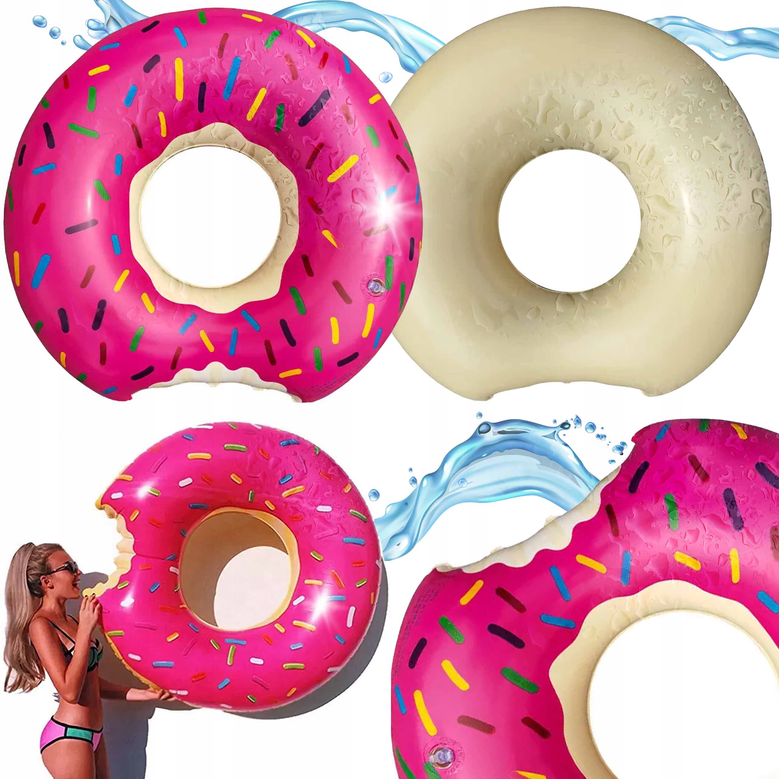 KOŁO DMUCHANE DONUT DO PŁYWANIA MATERAC PĄCZEK XL Kod producenta DMUCHANY MATERAC JAK FLAMING CIASTKO BASENU