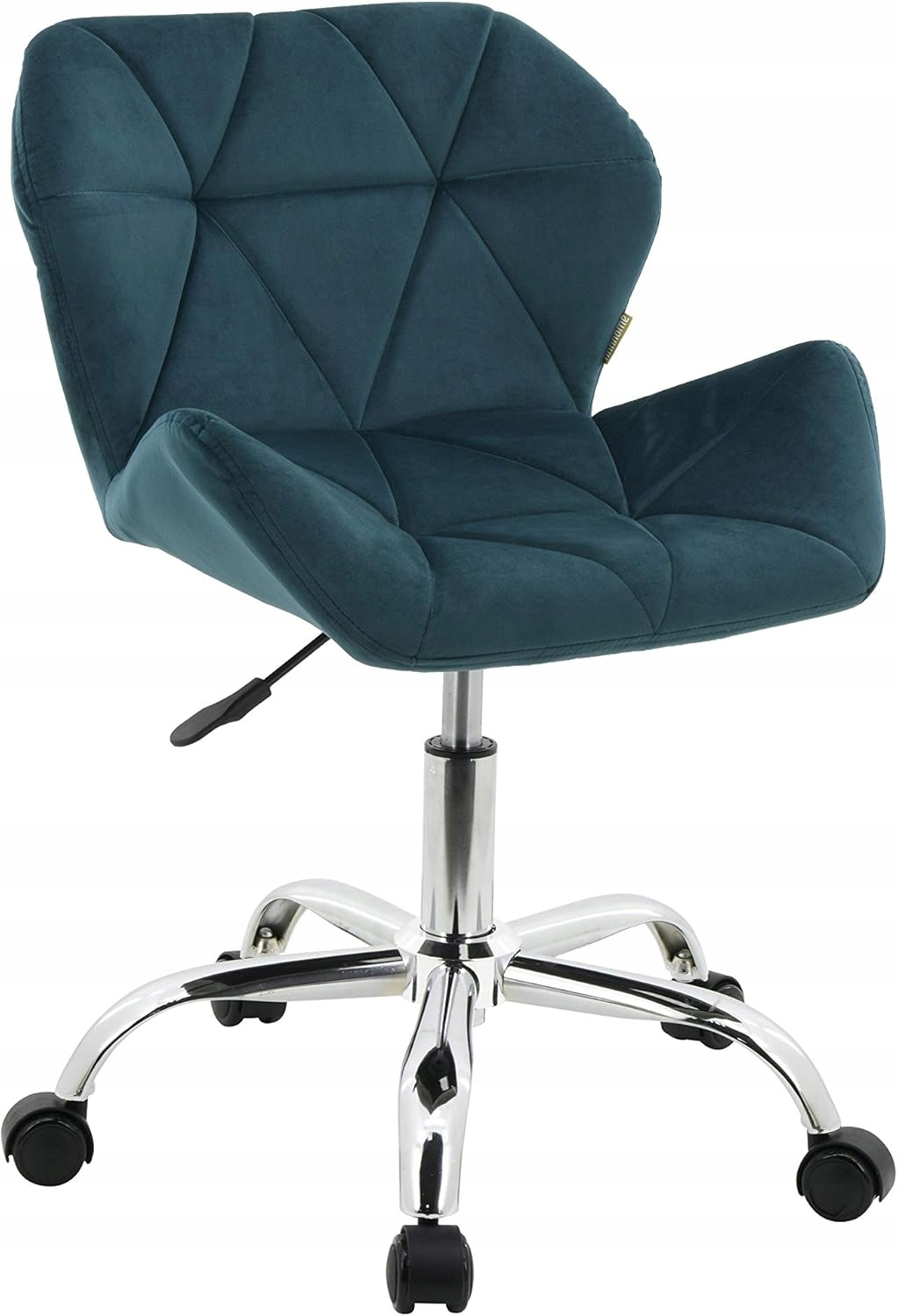 Hnnhome Otočné Kreslo, Velúrové, Zamatové, Nastaviteľné, Tyrkysové