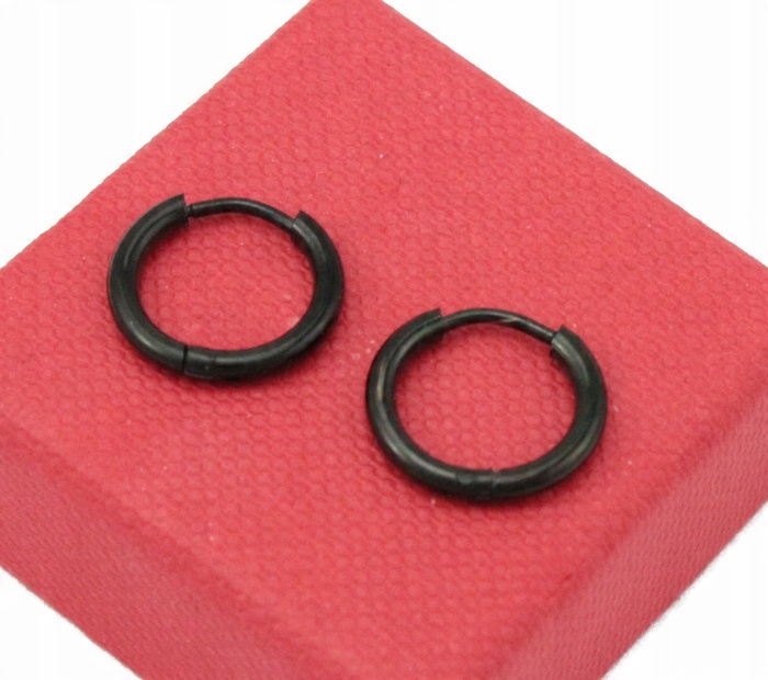 

Kolczyki Czarne Kółka 14 mm Stal Chirurgiczna