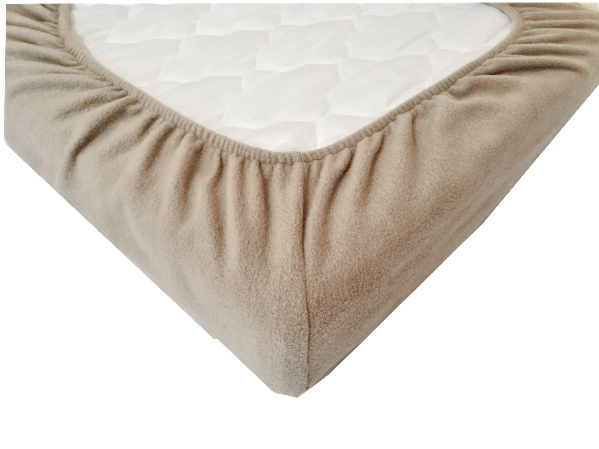 Prostěradlo s gumou z Polaru 90x200 Fleece Světle béžové