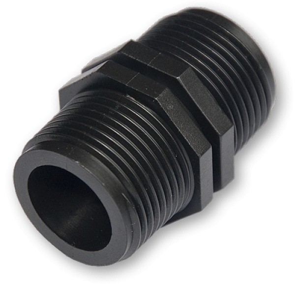 

Łącznik wyposażony w 2 gwinty zewnętrzne 3/4"