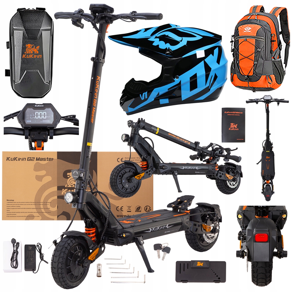 Kukirin G2 Master elektrické vozidlo 2000W 52V 20.8AH 70KM 60KM/H +Dárek