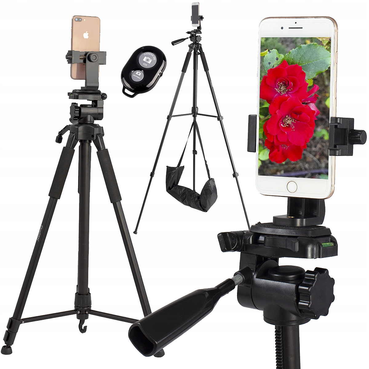 Vysoký stativ Foto-video 180 CM Pro Fotoaparát Telefonu, taška Bt dálkové ovládání