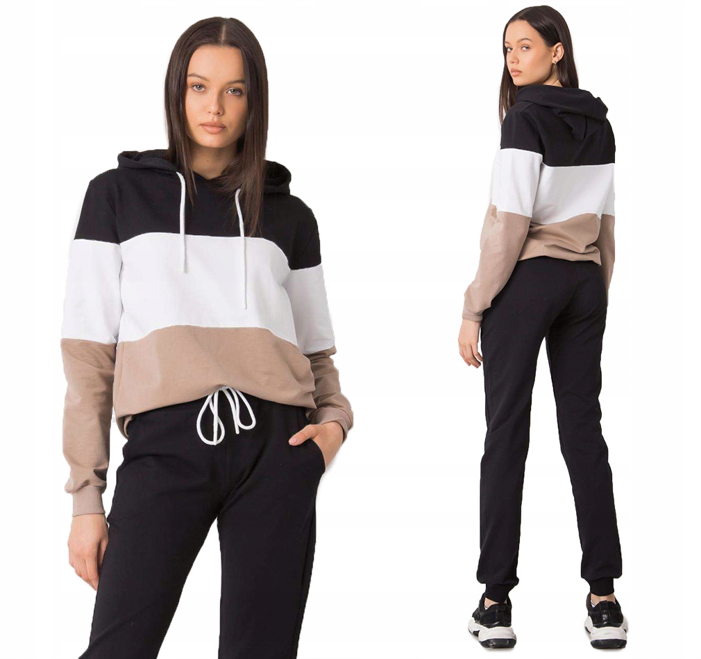 

Dres komplet Damski kaptur 2-cz F794 czarny L/XL