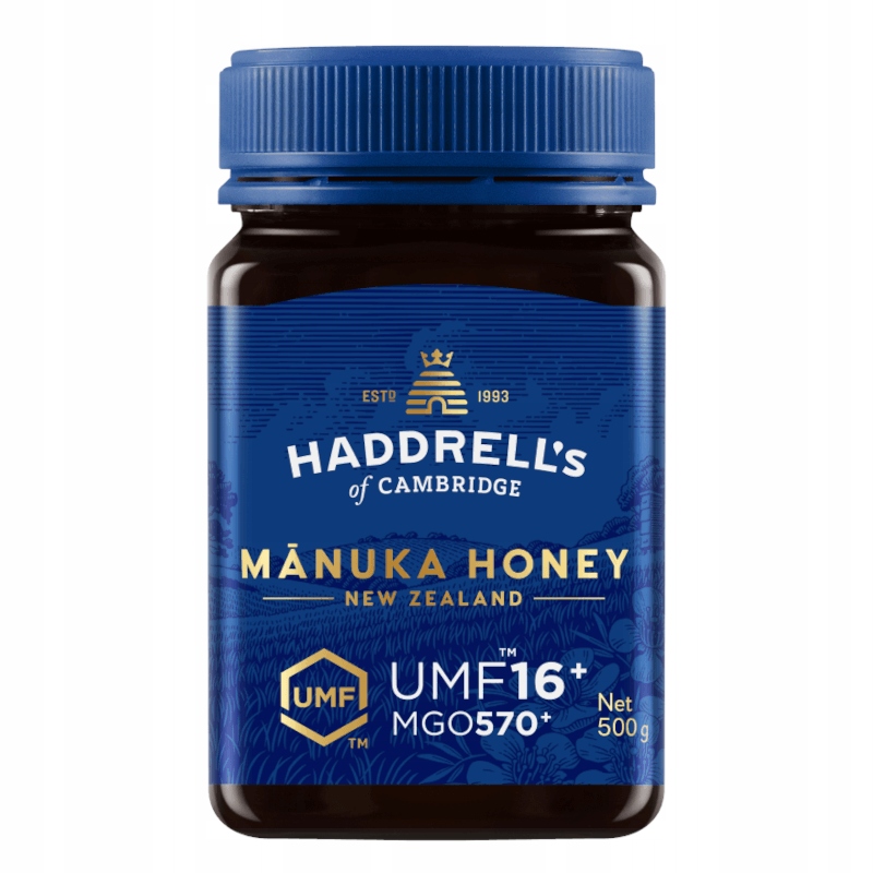 Haddrell's Miód Manuka UMF16+ MGO570 naturalne wsparcie organizmu 500g