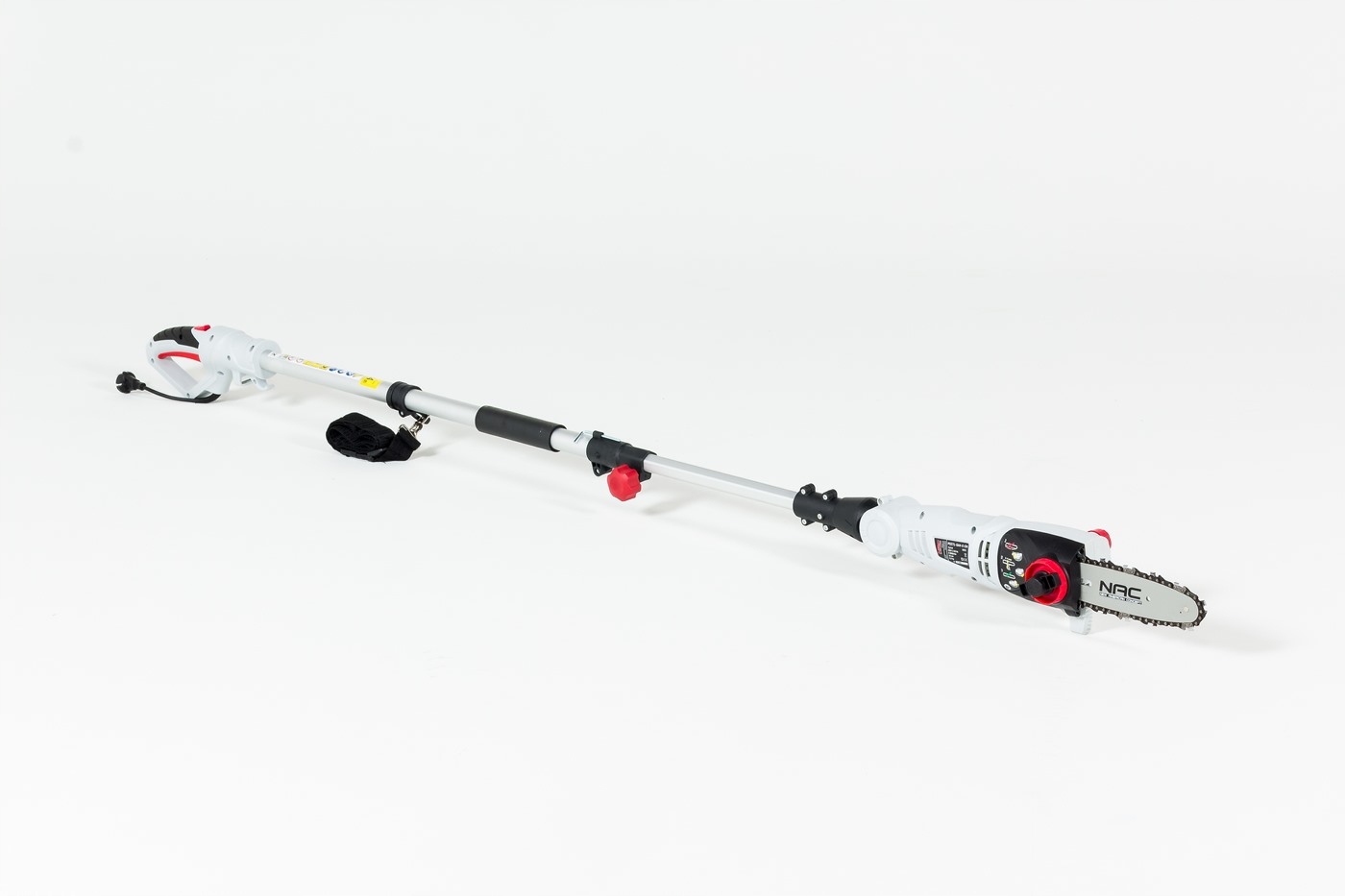 Piła ŁAŃCUCHOWA NAC 710 W 18 cm WYSIĘGNIK 200 cm Cechy dodatkowe bezkluczykowy naciąg łańcucha automatyczne smarowanie łańcucha