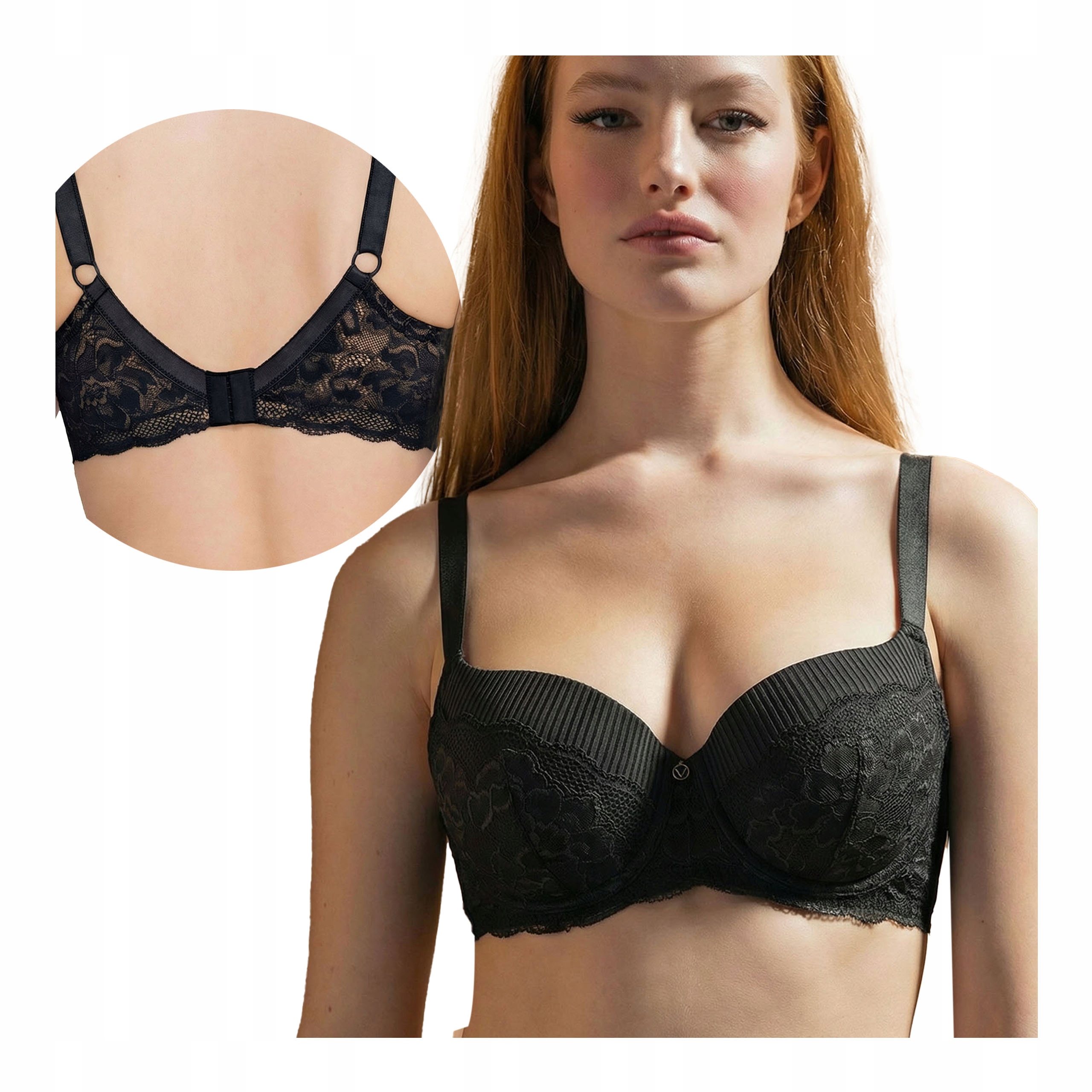 Dámská vyztužená podprsenka 80D s kosticemi, velké rozměry, pohodlí