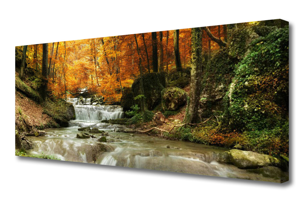obraz na plátně Vodopád Les Příroda 125x50