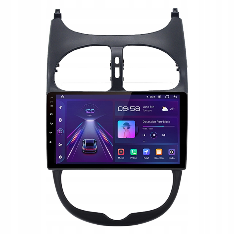 B автомобильное радио для Peugeot 206 206CC 206SW 2001-2008A