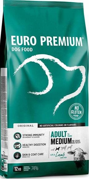 Euro Premium Adult Medium Lamb & Rice Karma Z Jagnięciną Dla Psa 12kg