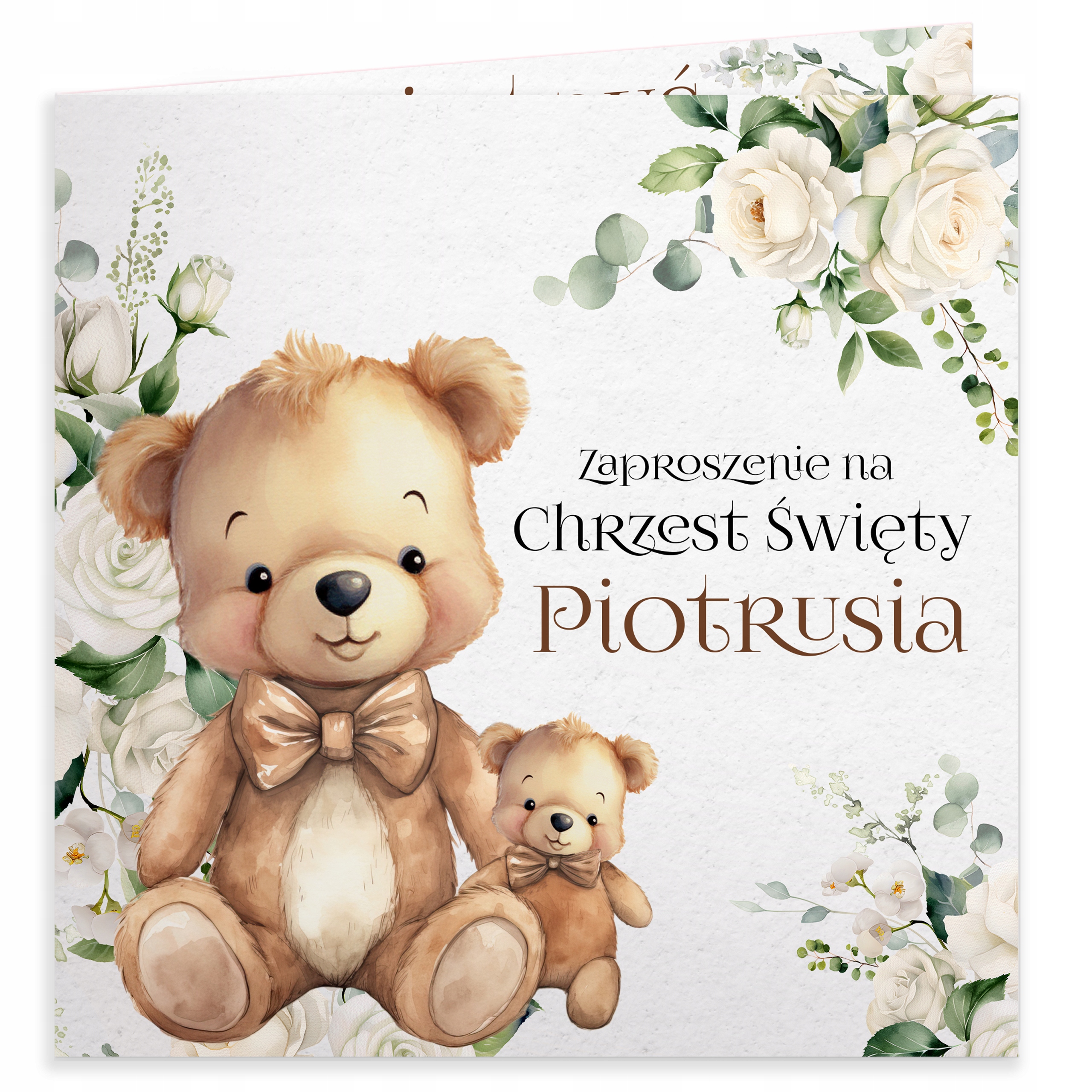 ZAPROSZENIA NA CHRZEST CHRZCINY ROCZEK DLA DZIEWCZYNKI CHŁOPCA + KOPERTA
