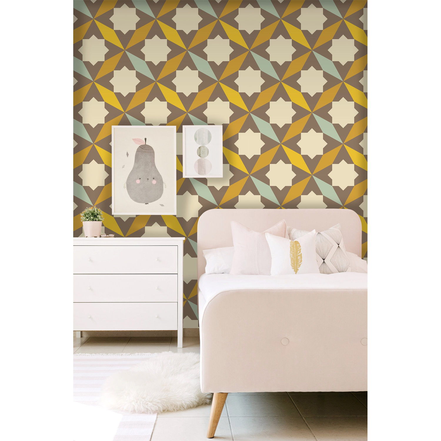 

Fototapeta do sypialni Abstrakcja retro 208x146 cm