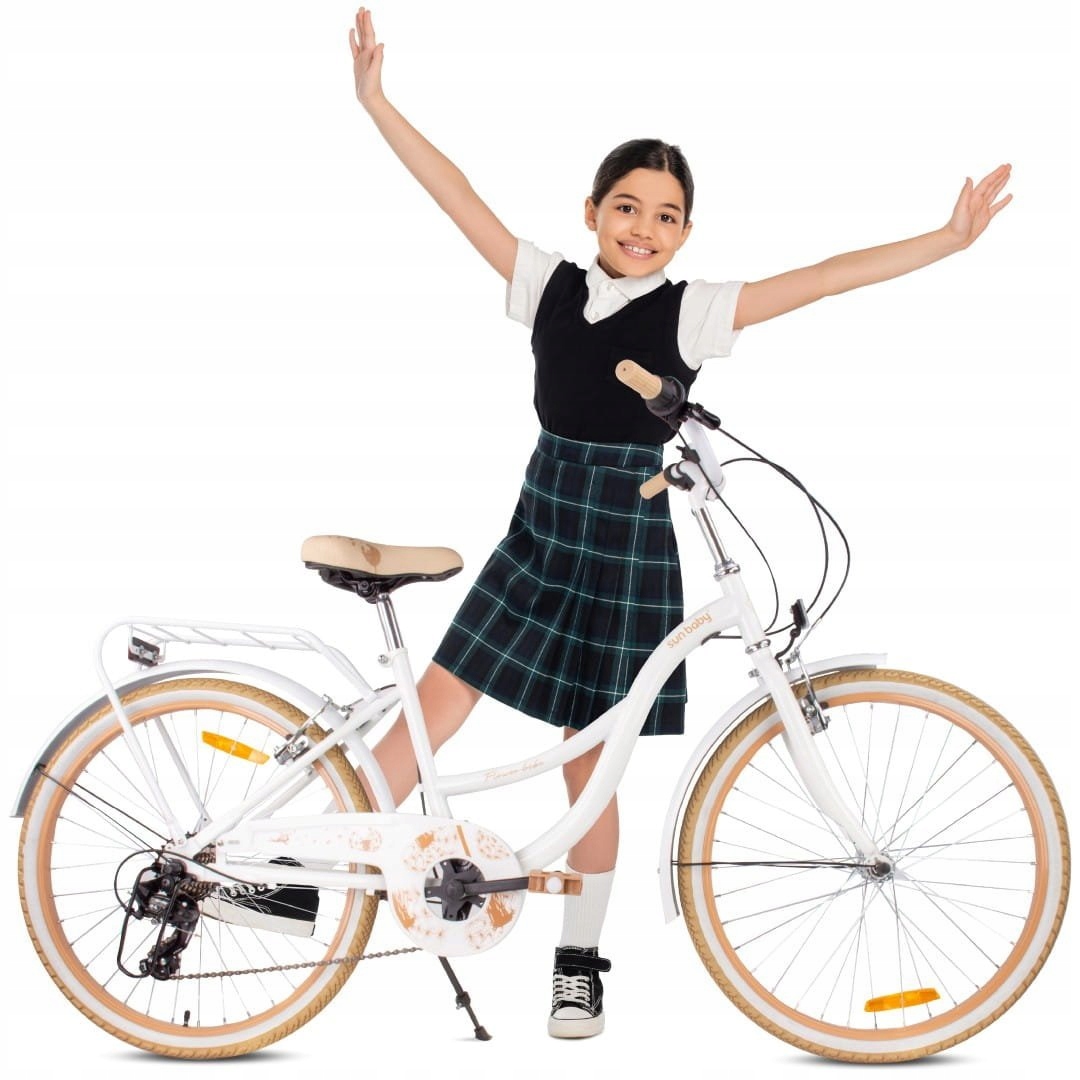 24palcové kolo Sun Baby pro dívku ve městě na přijímání Shimano 7 rychlostních stupňů