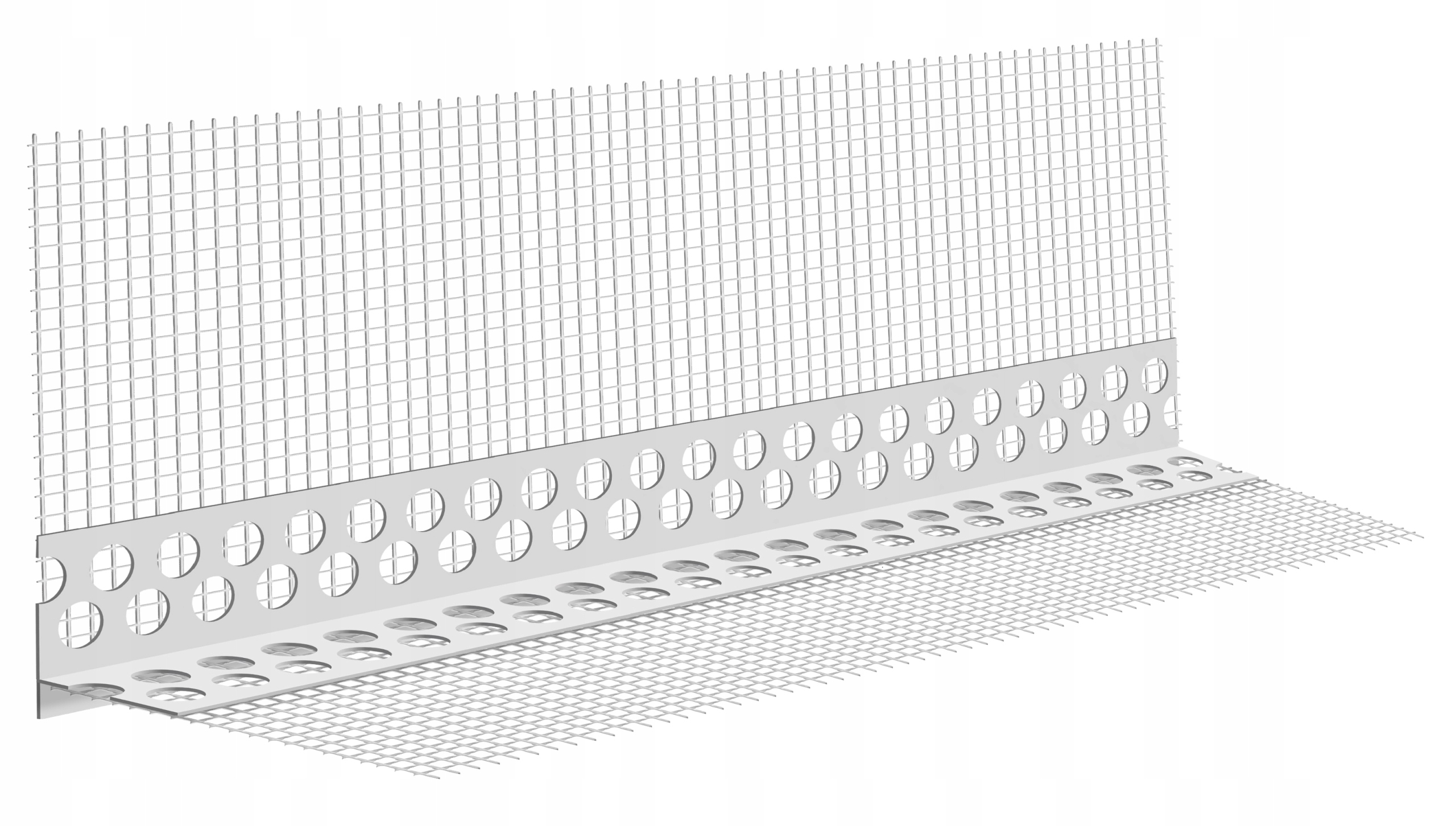 PROFIL OKAPNIK PODTYNKOWY LISTWA PCV Z SIATKĄ 2mb