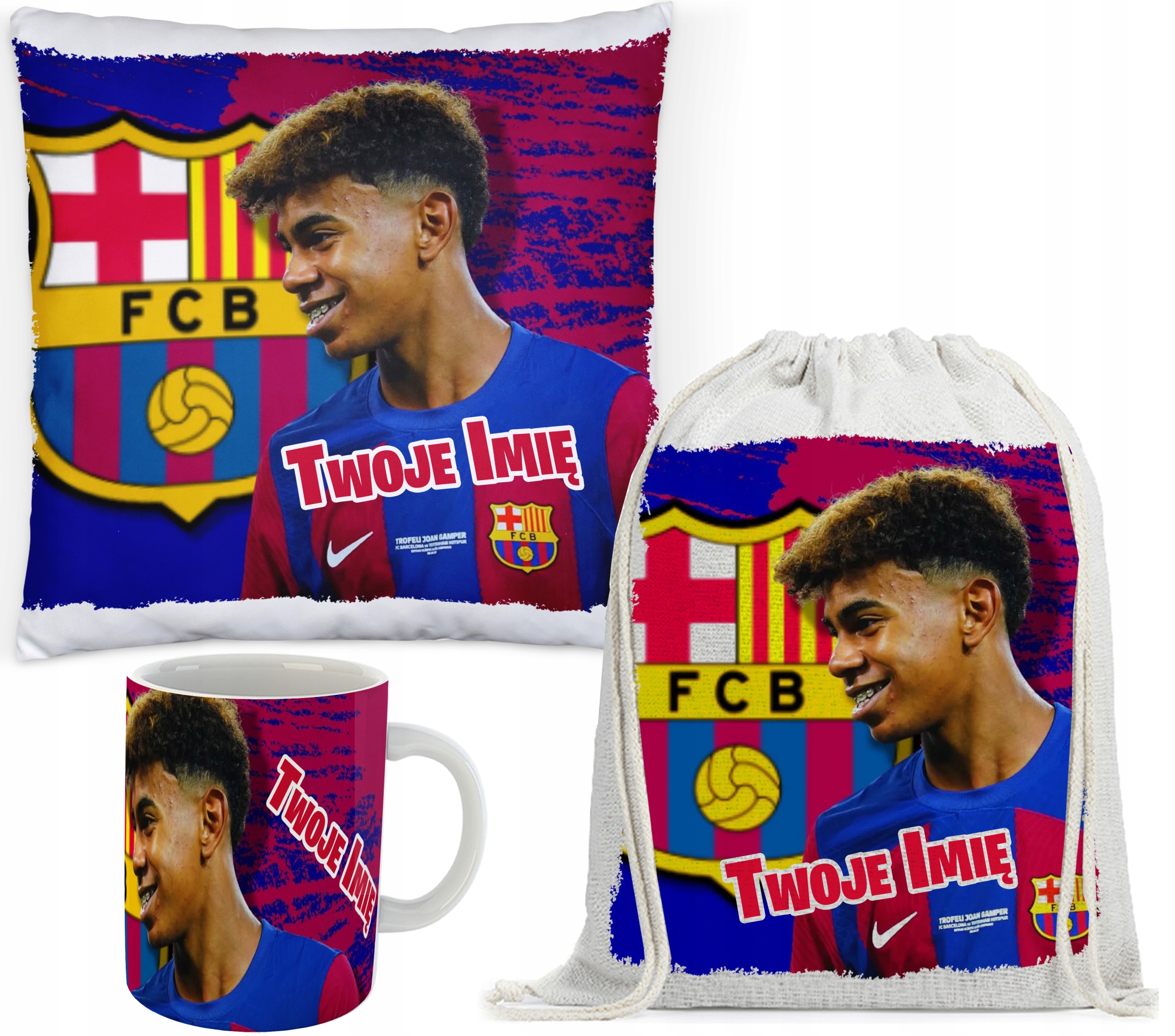 Zestaw Lamine Yamal Poduszka Worek Na Buty Różne Imię