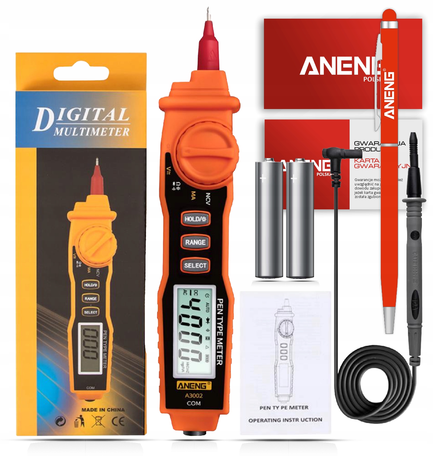 

Multimetr Elektryczny Aneng A3002 Miernik Latarka