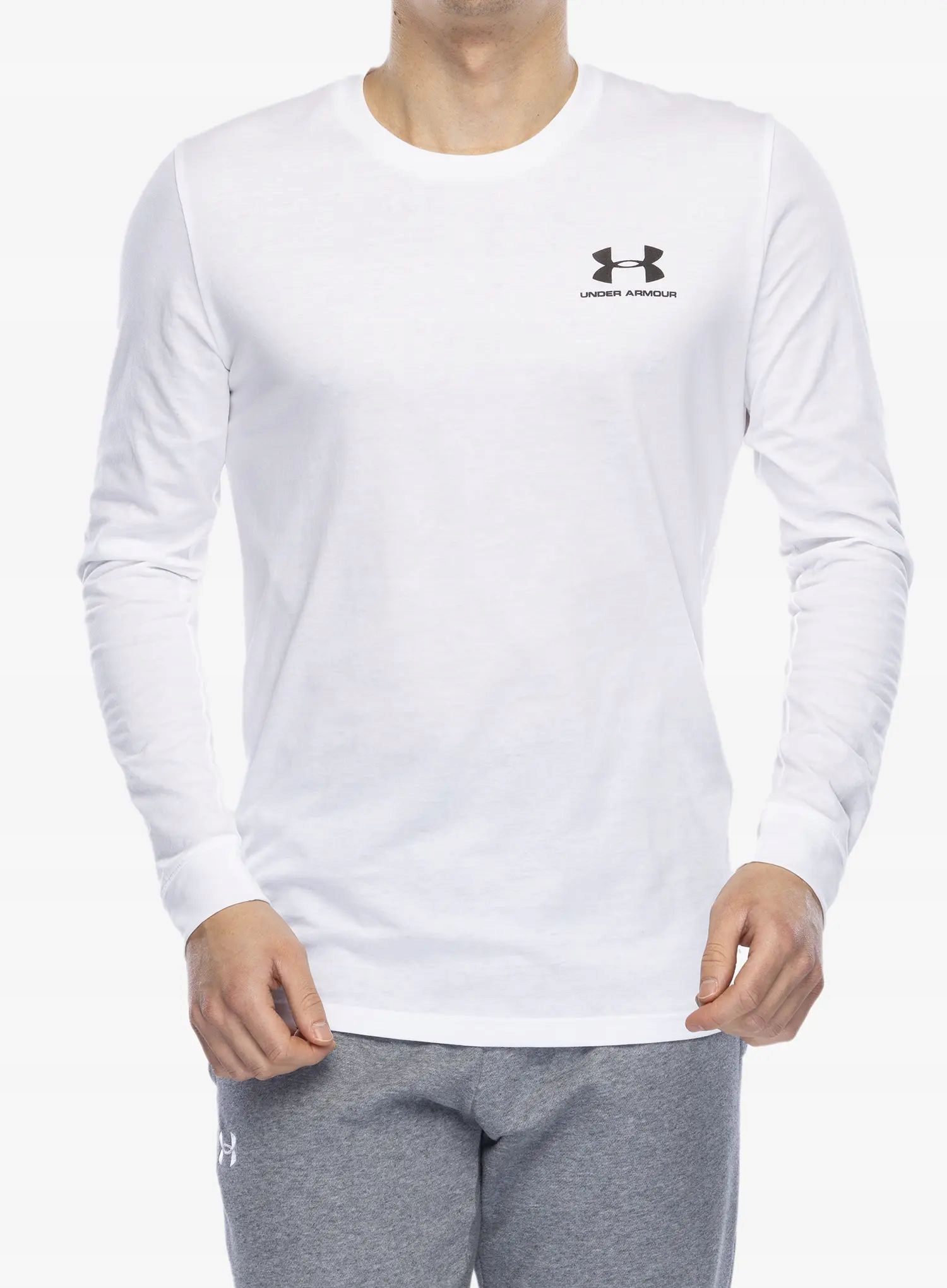 Tričko s dlouhým rukávem Under Armour Sportstyle Left Chest Ls bílá XL