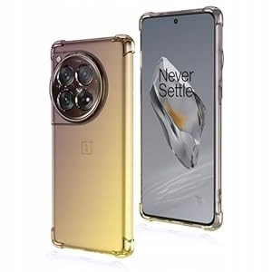 Etui OnePlus 12 Silikon Tpu Antywstrząsowe Gradient Przezroczyste Czarne