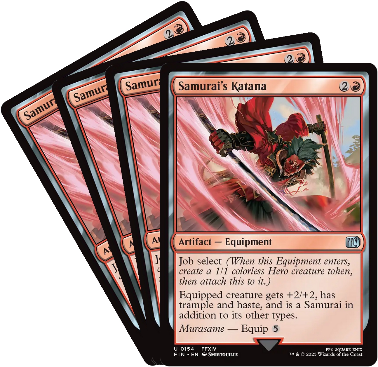 [mtg] Playset: 4x Samurai's Katana (fin)