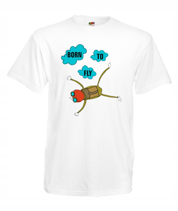 

M Koszulka Męska Born To Fly Latanie Wzory