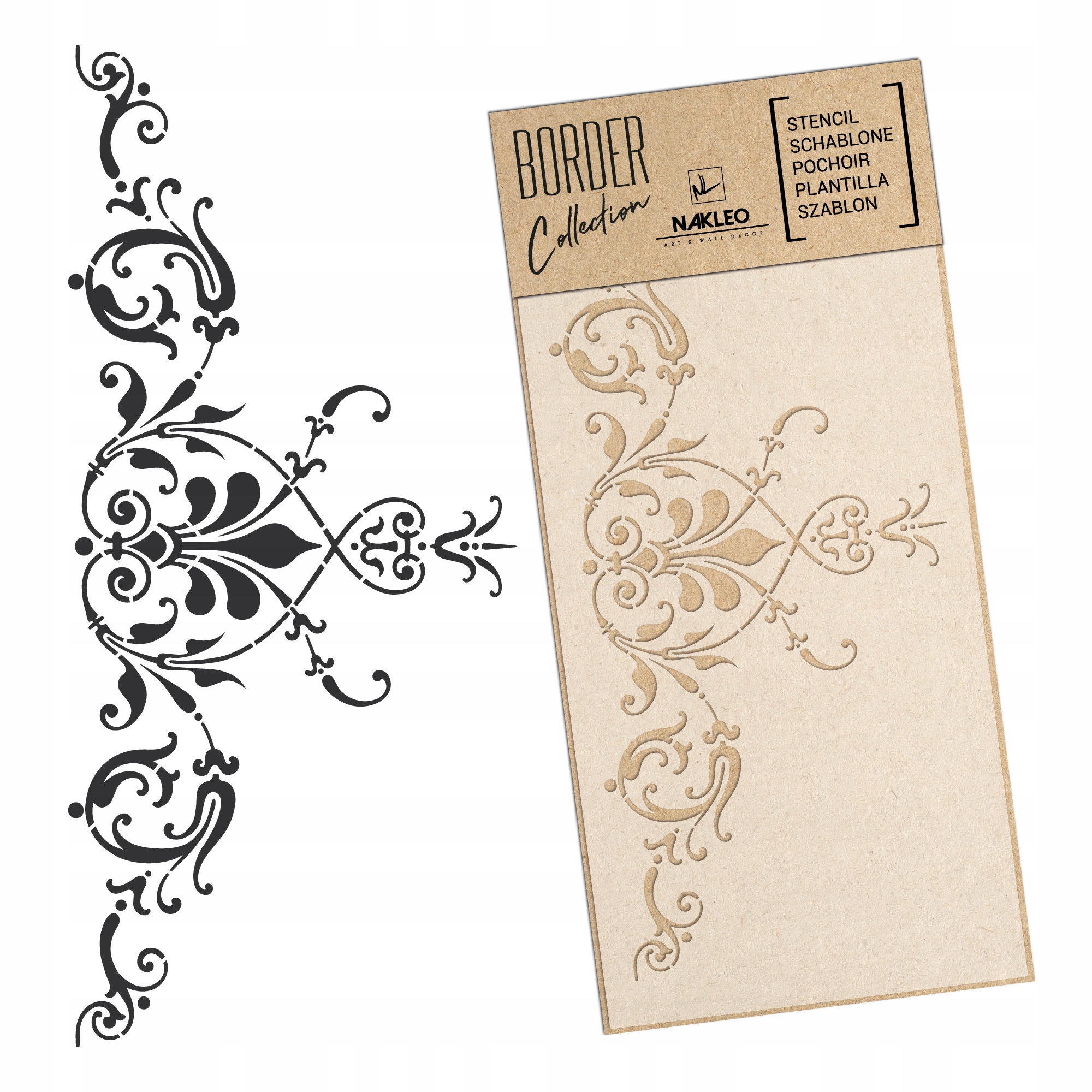 

Szablon Malarski // 21x45CM // Bordiura // Vintage