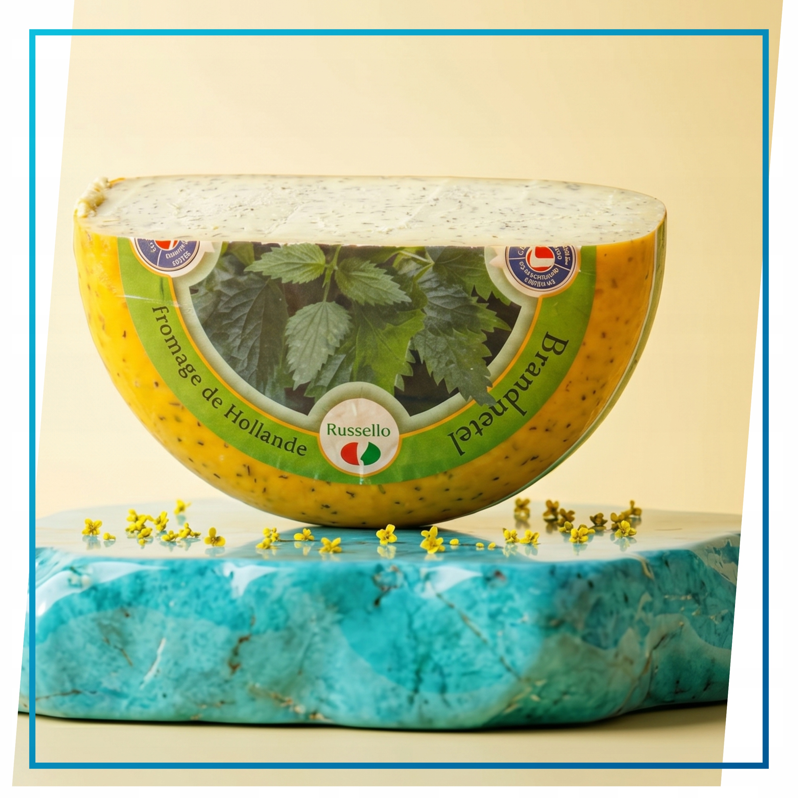Holenderski Ser Gouda Ruscello Z Pokrzywą Dojrzewający 1 kg Flomaro