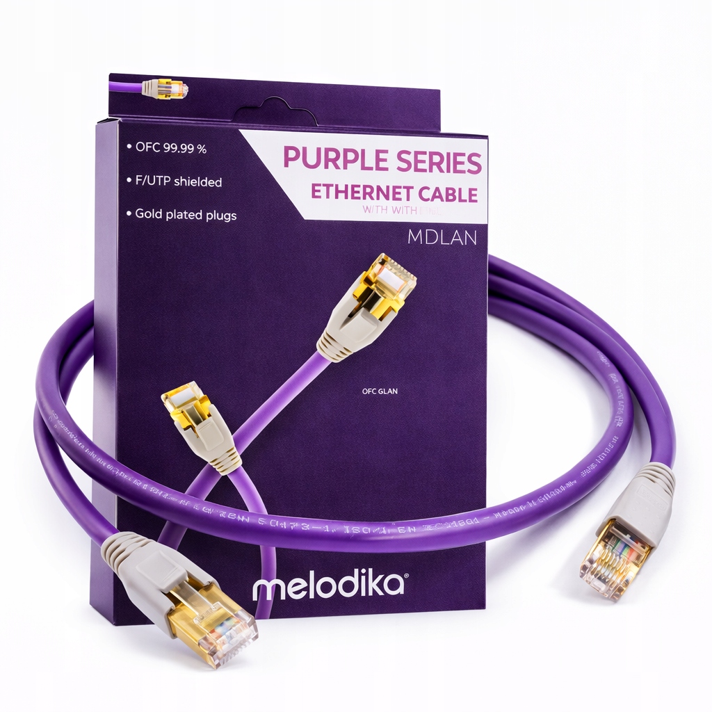 Melodika MDLAN40 Kabel Sieciowy Skrętka Ethernet F/utp RJ45 Cat 6e Ofc 4m