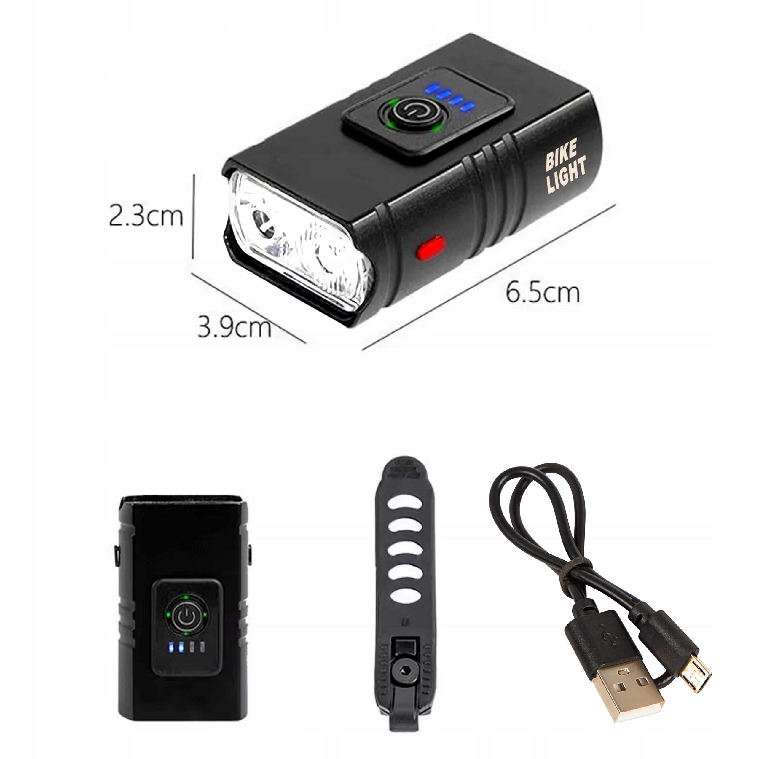 ВЕЛОСИПЕДНА ЛАМПА 1000 ЛЮМЕН 1500 МАГ ПЕРЕДНЯ USB ВОДОНЕПРОХІДНА