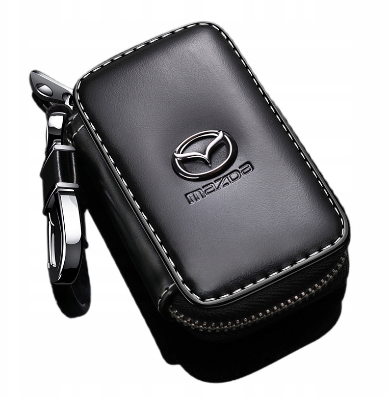 Mazda Etui Pokrowiec Skórzany Na Kluczyk Czarny