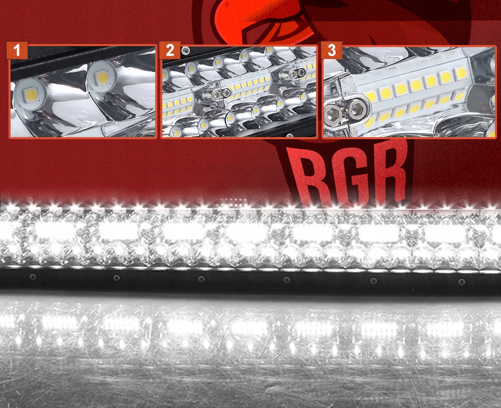 LAMPA ROBOCZA 130CM ŁUK Wygięta 12V 24V Belka LED DALEKOSIĘŻNA Led Bar Numery katalogowe zamienników LED BAR 130 cm 1200 w POD AKUMULATOR 12V - 24V