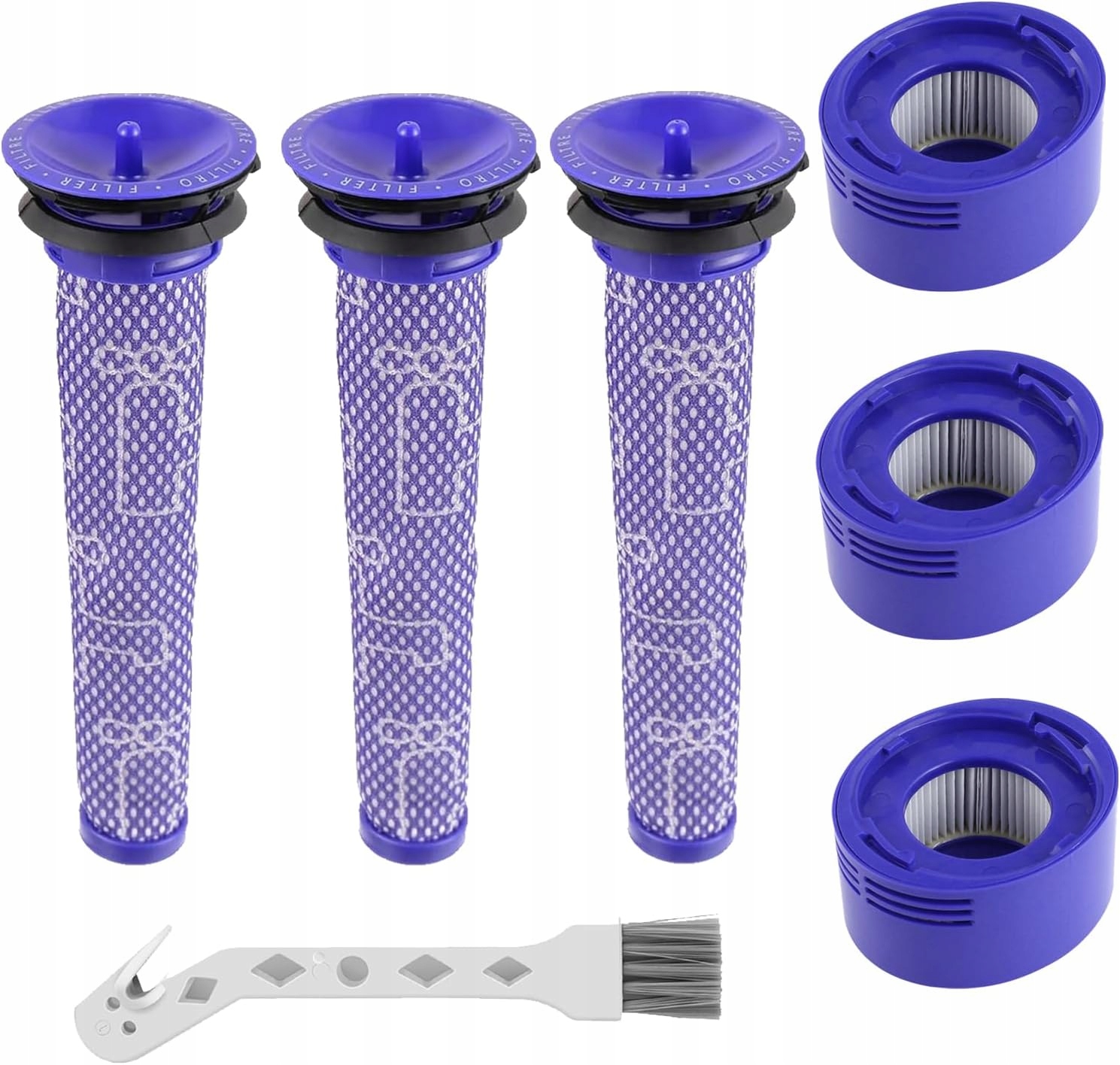 3 x Zestaw filtrów przeznaczony do odkurzaczy marki Dyson z serii V7 V8