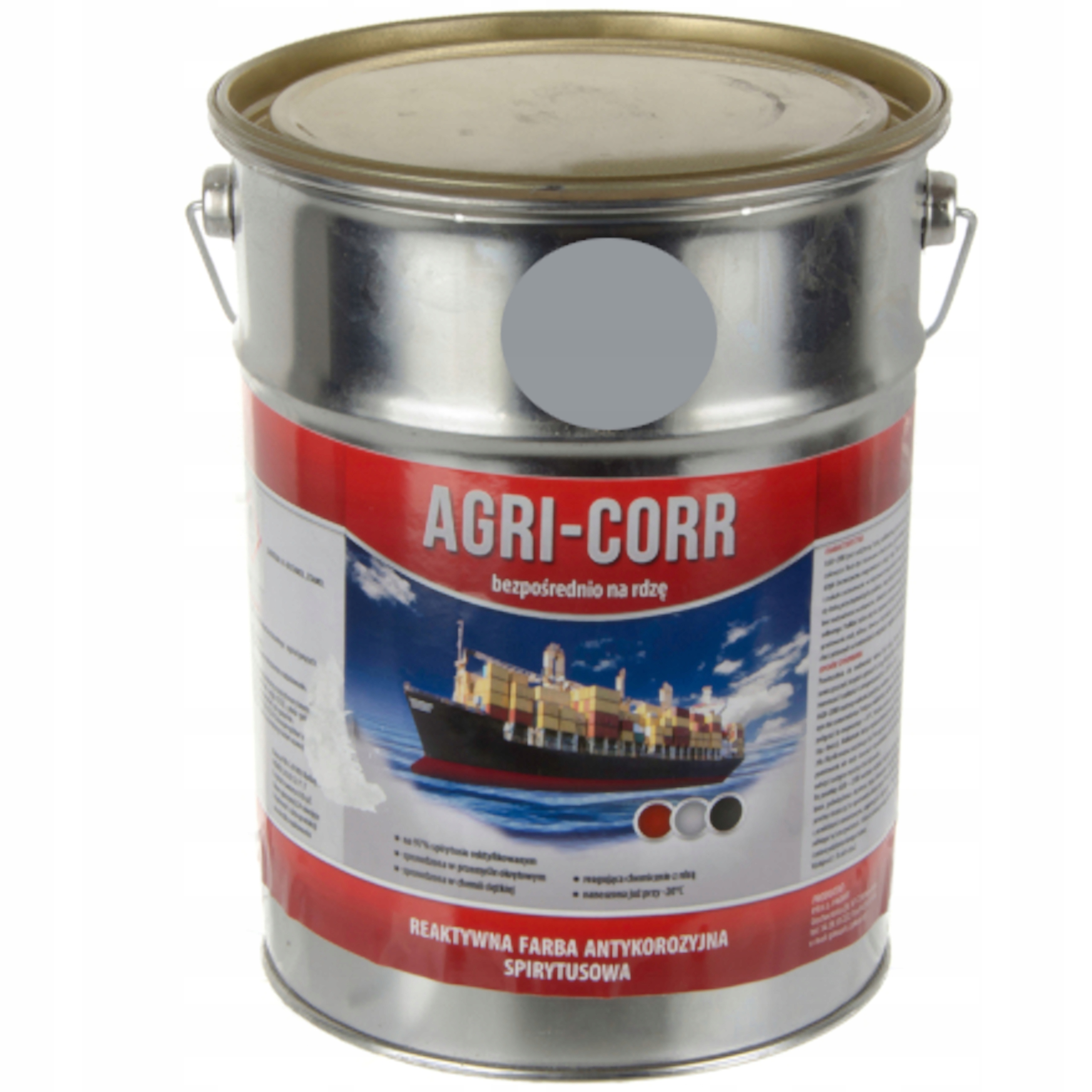 Farba podkladowa antykorozyjna szara 5l Agri Corr