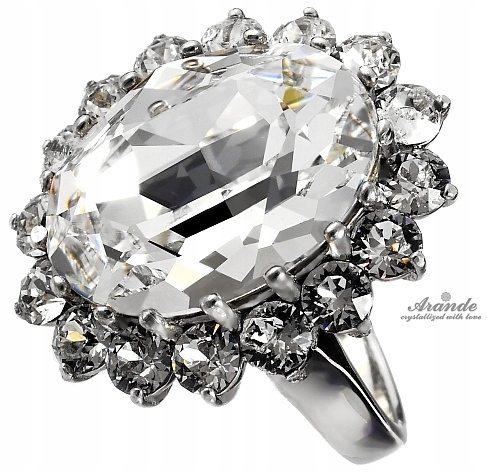 Krystaly Krásný Prstýnek Royal Crystal Stříbro