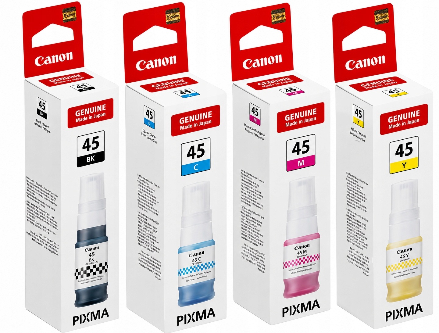4x Tusz Canon 45 GI-45 GX1040 GX2040 zestaw komplet Cmyk