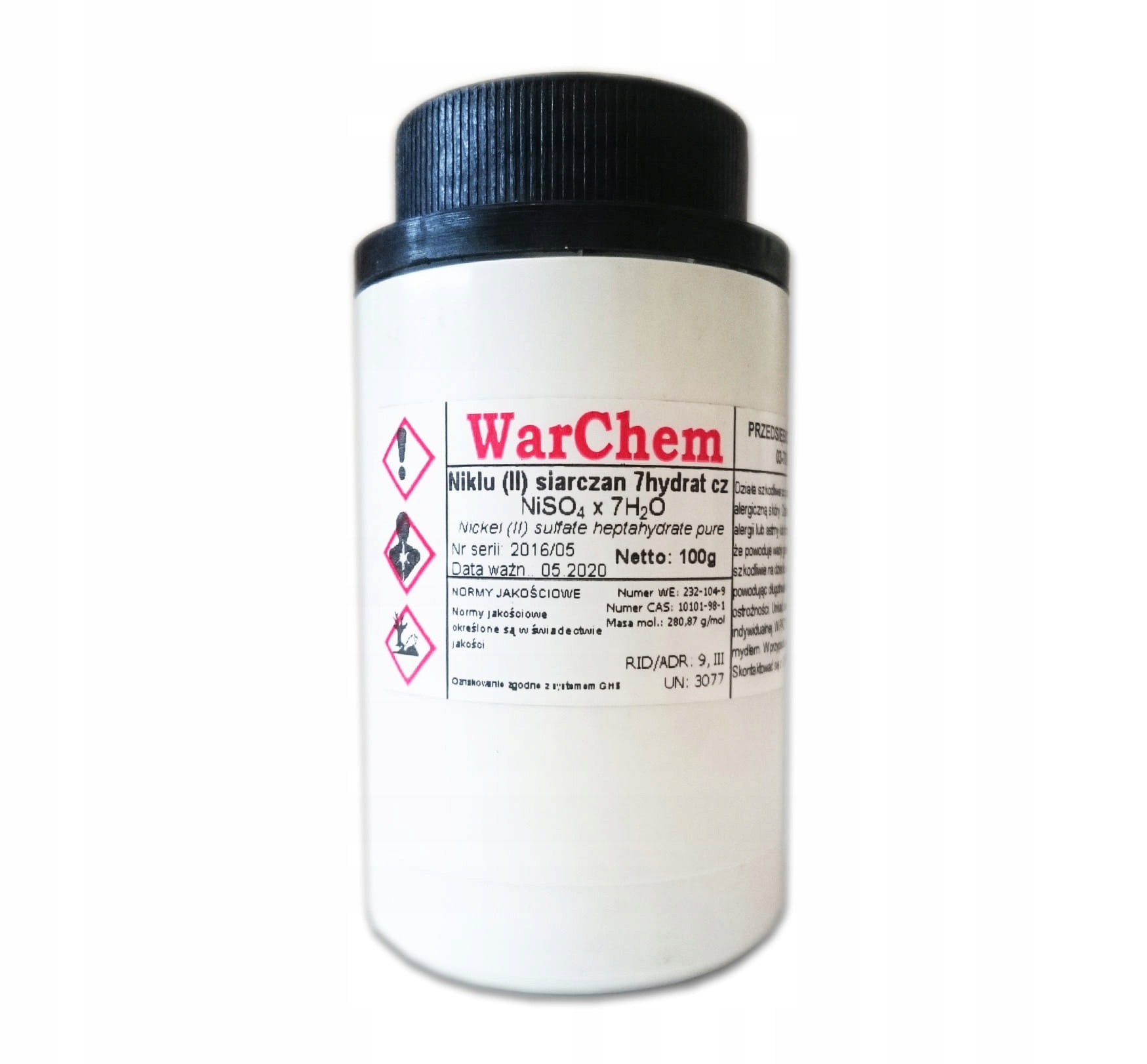 

Siarczan Niklu (II) 100g Warchem [49074]