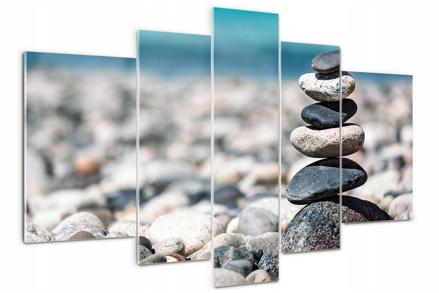 

Obraz szklany duży tryptyk Stos kamieni 170x100cm