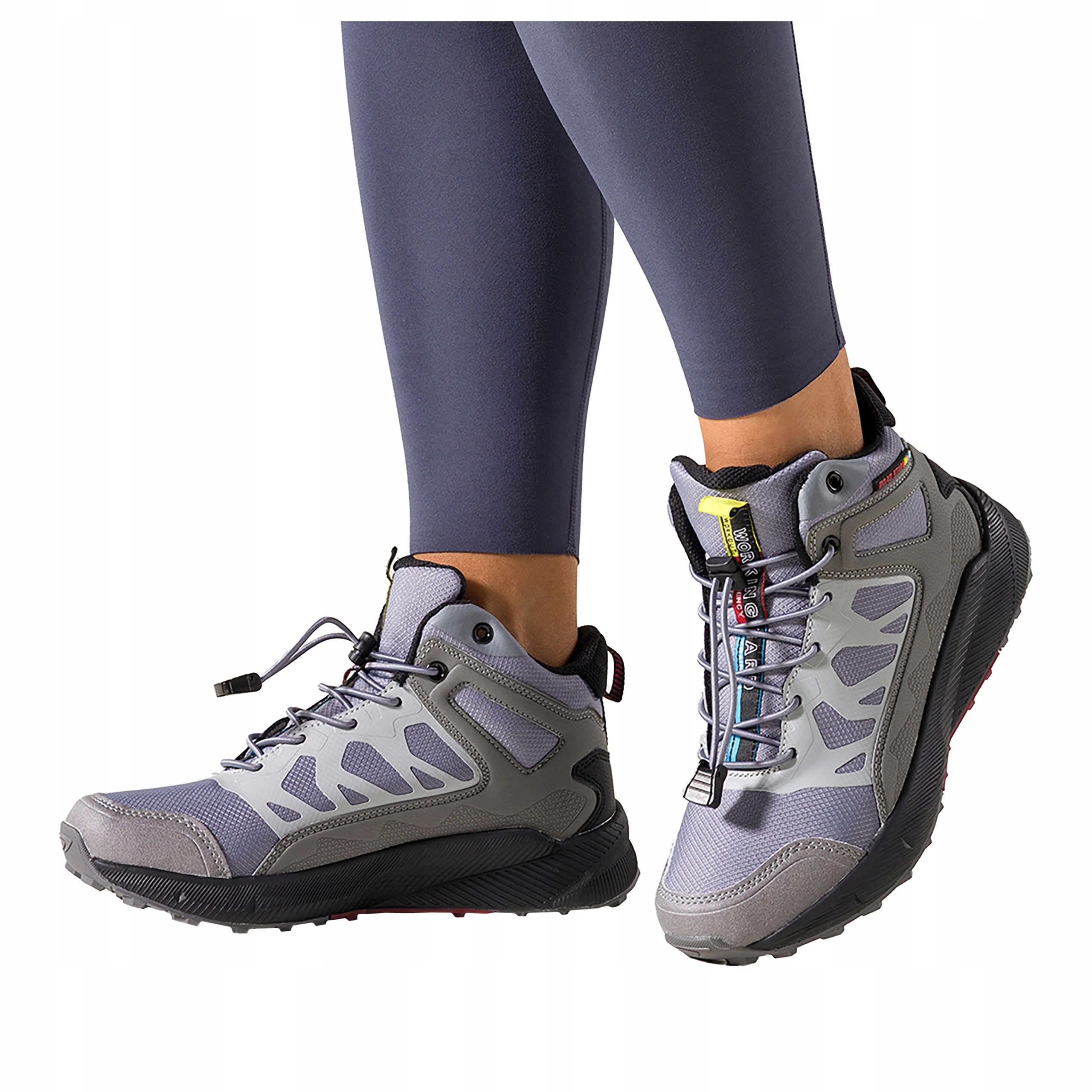 Šedé Trekingové boty Dámské Sportovní Elastické Šňůrky Pohodlné vel. 37
