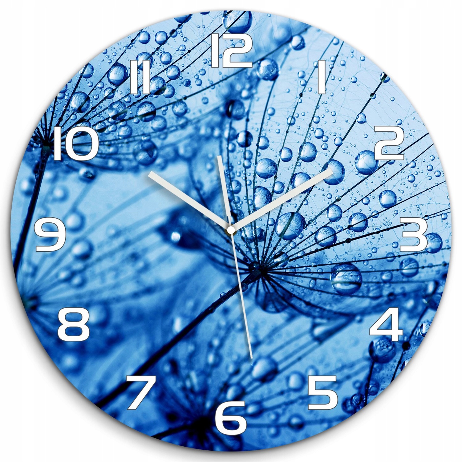 

Nowoczesny szklany zegar Nasiona dmuchawca fi 60cm