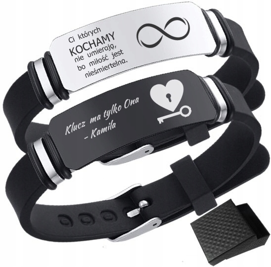 

Bransoletki dla Pary zatrzymujące Czas z Grawerem